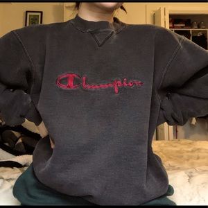 90s Vintage Champion Grey Crew Neck